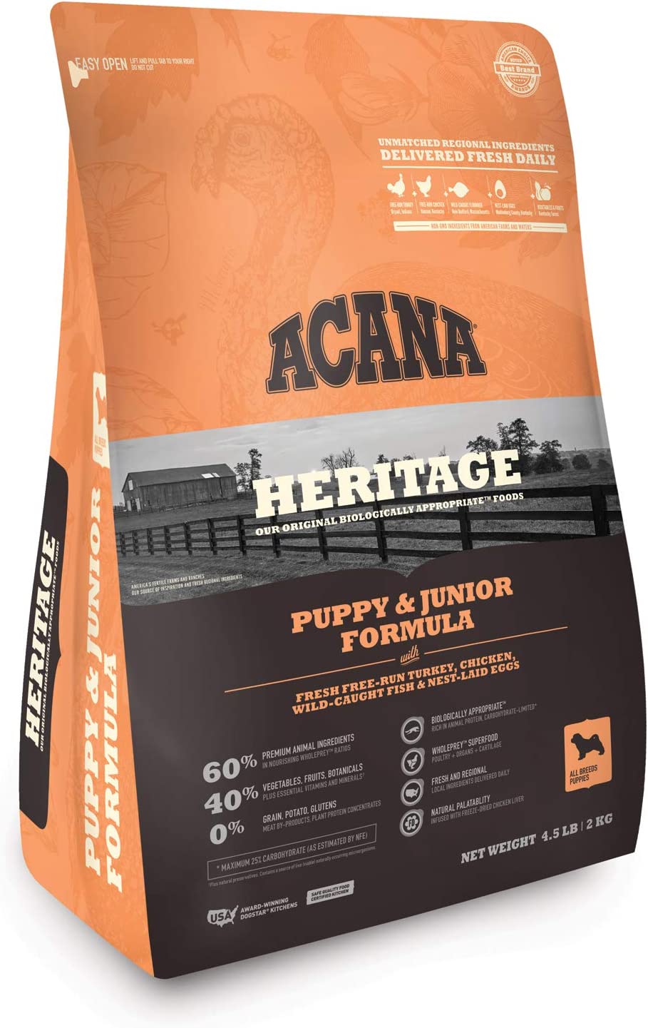 ACANA Heritage Puppy & Junior 4.5 Pounds
