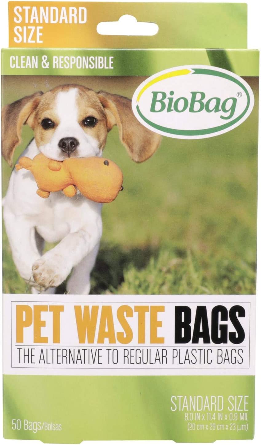 BioBag Dog Waste Bags – 50 Count – Case of 12 – Alternative to regular polyethylene plastic bags